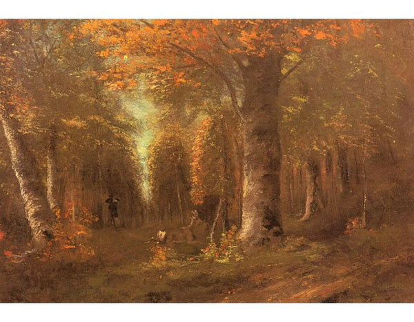 The Forest in Autumn Painting by Gustave Courbet