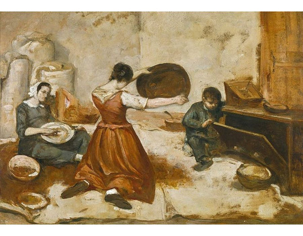 The Grain Sifters Painting by Gustave Courbet