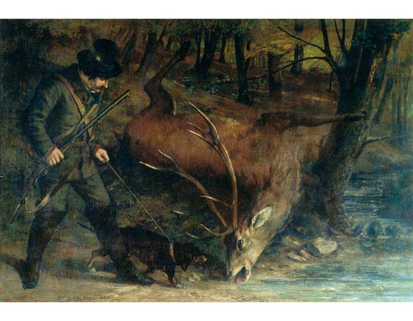 The German Huntsman Painting by Gustave Courbet