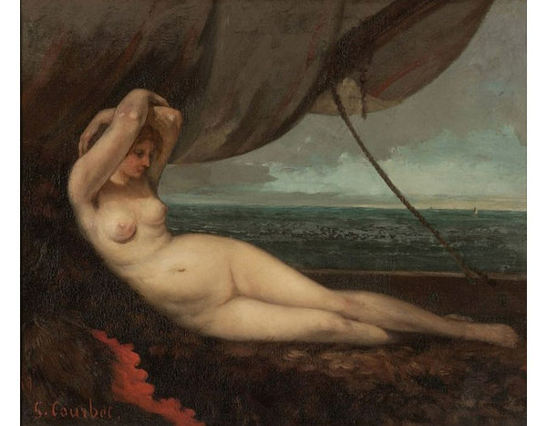 Nude reclining by the sea 