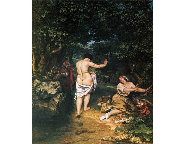 Les Baigneuses, 1853 Painting by Gustave Courbet