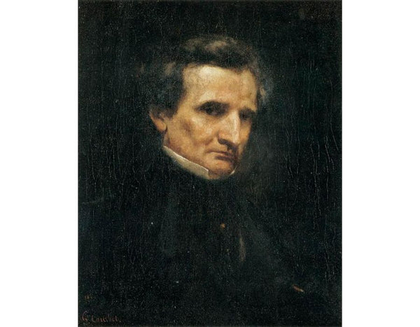 Por trait of Hector Berlioz (1803-69) engraved by A. Gilbert, pub. in the 'Gazette des Beaux-Arts' Painting by Gustave Courbet