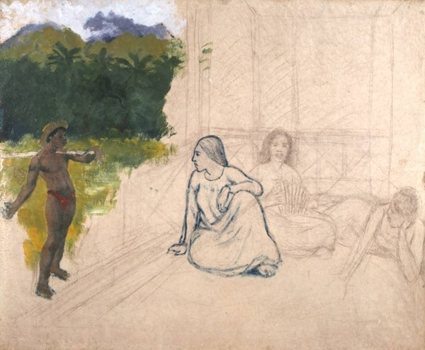 Tahitians at Rest (unfinished) 1891 