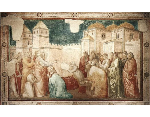 Scenes from the Life of St John the Evangelist- 2. Raising of Drusiana 1320
