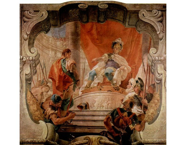 Frescoes in the Palazzo Dugnani, scene, Scipio and the slave 