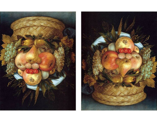 Reversible Head with Basket of Fruit
