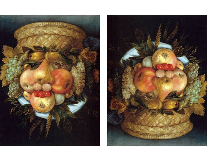 Reversible Head with Basket of Fruit
