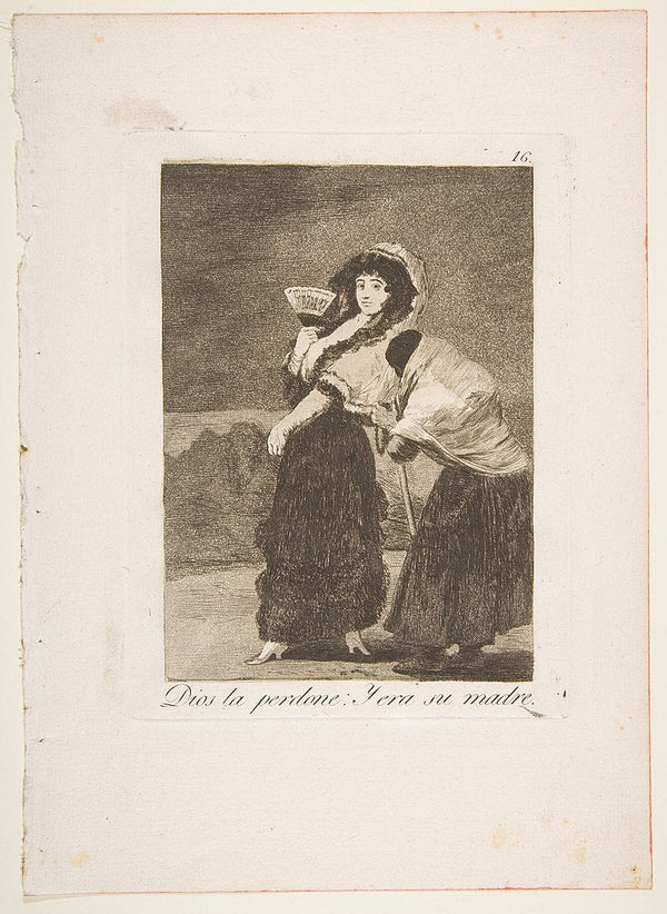 Caprichos Plate 16 For Heavens Sake And It Was Her Mother 