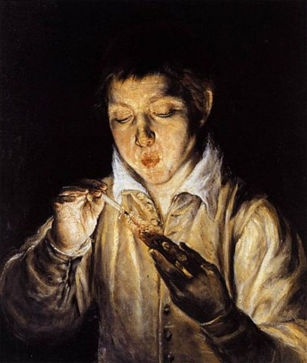 A Boy Blowing on an Ember to Light a Candle (Soplón) 1570-72