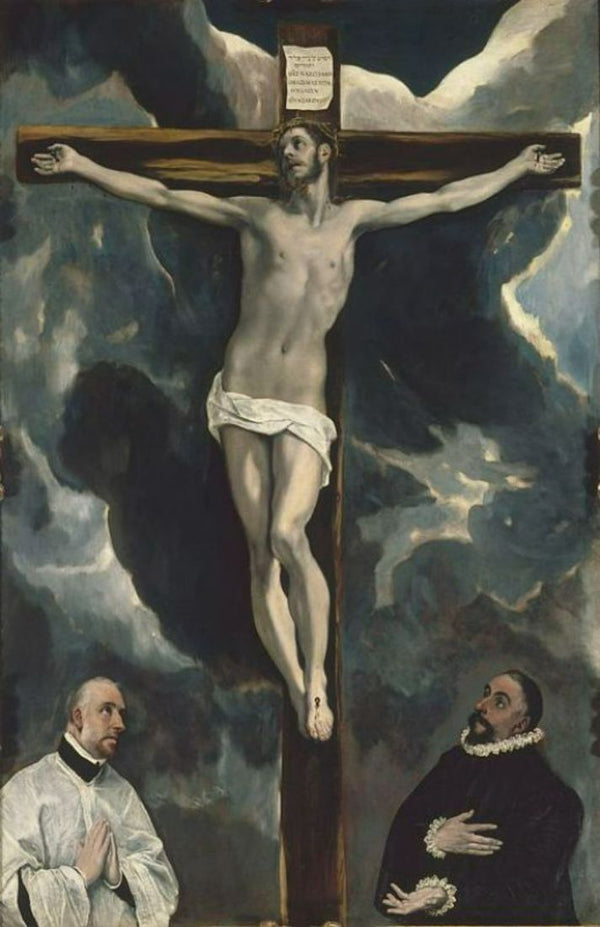 Christ On The Cross Adored By Two Donors 1585-1590