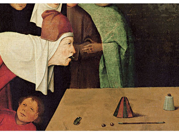 The Conjurer [detail]. Painting by Hieronymus Bosch