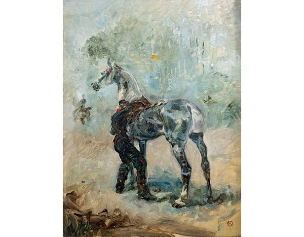 Artilleryman Saddling His Horse 