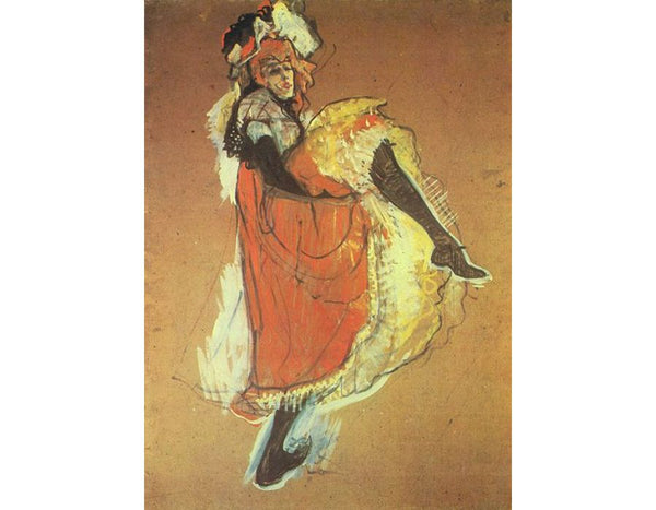 Jane Avril dancing, study for the poster 