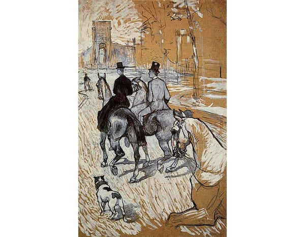 Horsemen Riding in the Bois de Boulogne 