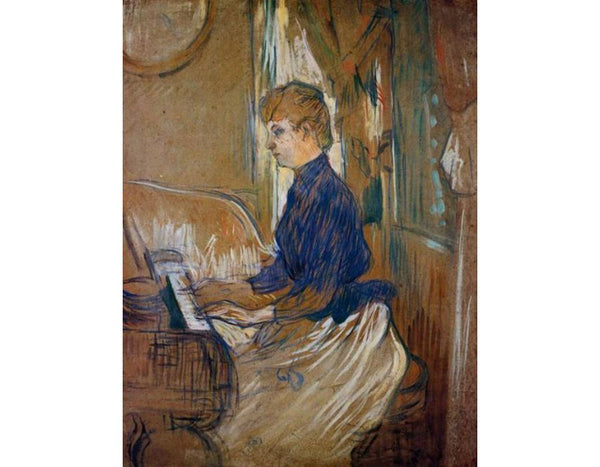 At the Piano Madame Juliette Pascal in the Drawing Room of the Chateau de Malrome 1896 