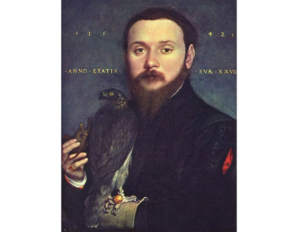 Portrait of a gentleman with a falcon 