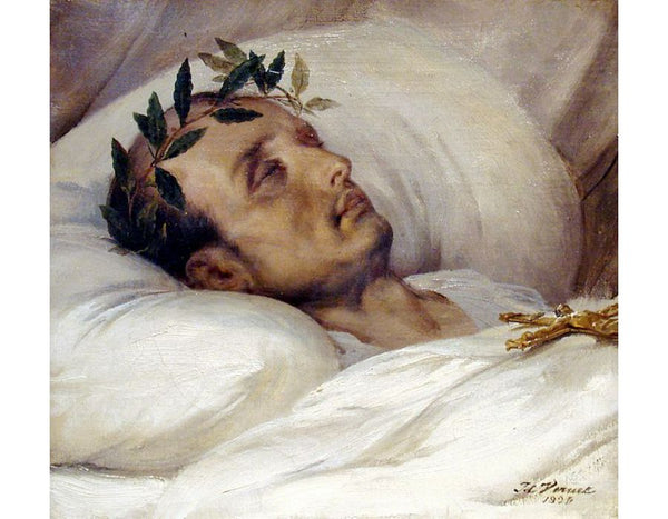 Napoleon I 1769-1821 on his Deathbed, 1825 Painting  by Horace Vernet