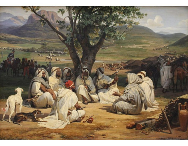Meeting of Arab Chiefs Painting by Horace Vernet