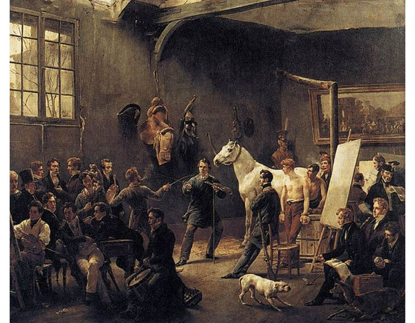 The Artist's Studio c. 1820 Painting by Horace Vernet