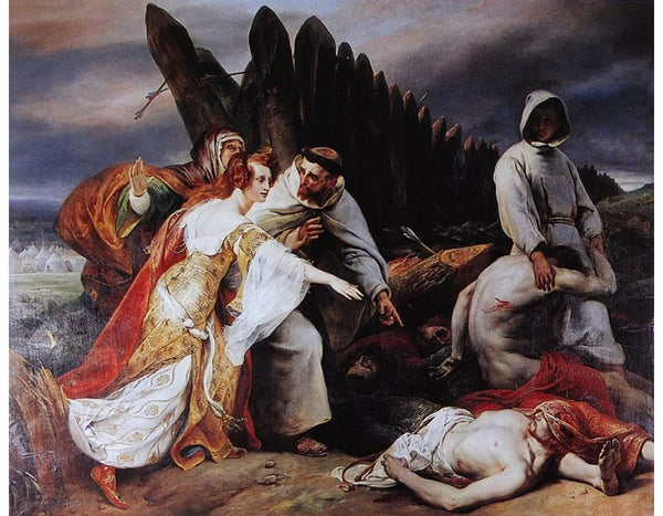 Edith Finding the Body of Harold, 1828 Painting by Horace Vernet