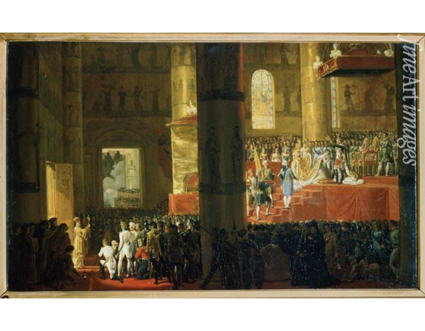The Coronation of the Empress Maria Fyodorovna 1759-1828 1797 Painting by Horace Vernet