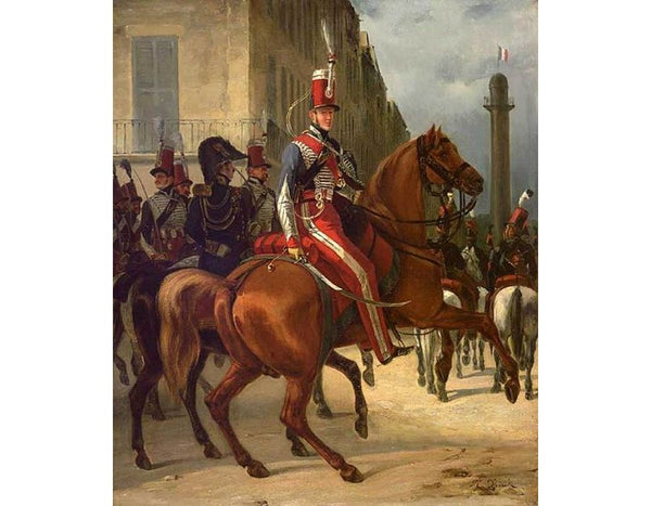 The Duke of Chartres on Horseback Painting by Horace Vernet