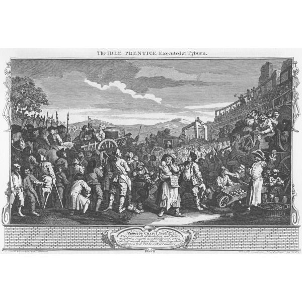 The Idle Prentice Executed at Tyburn plate XI of Industry and Idleness 
