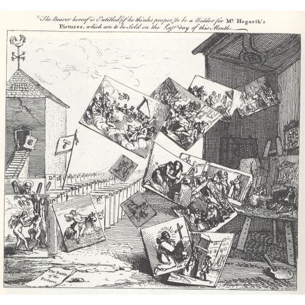 The Battle of the Pictures from The Works of Hogarth 