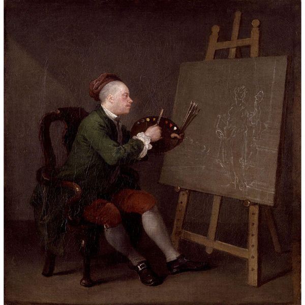 Hogarth Painting The Comic Muse 1757 