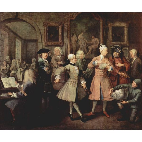 Surrounded By Artists And Professors (A Rakes Progress) 1732 