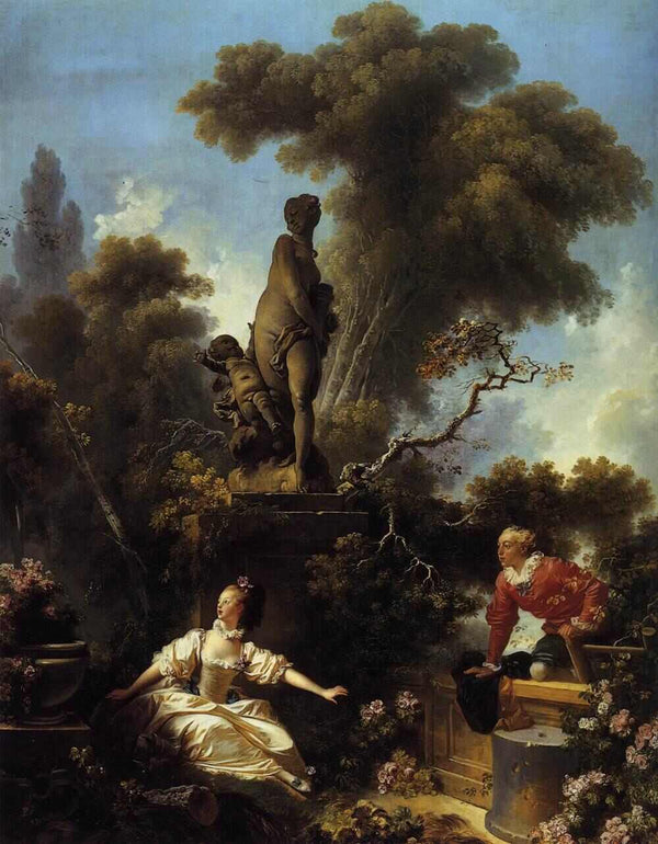 The Progress of Love: The Meeting 1773 Painting by Jean-Honore