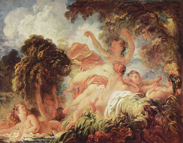 The Bathers 1772-75 Painting by Jean-Honore