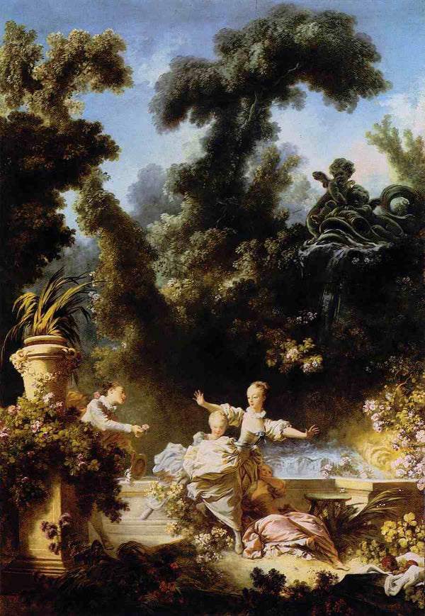 The Progress of Love: The Pursuit 1773 Painting by Jean-Honore