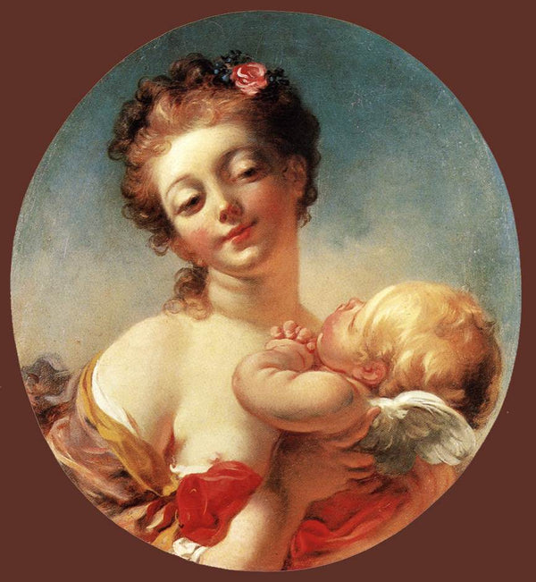 Venus and Cupid c. 1760 Painting by Jean-Honore