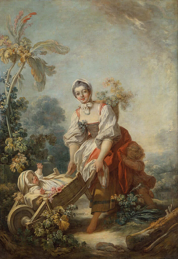 The Joys of Motherhood Painting by Jean-Honore