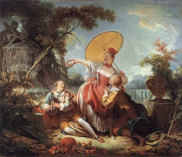 The Musical Contest 1754 Painting by Jean-Honore