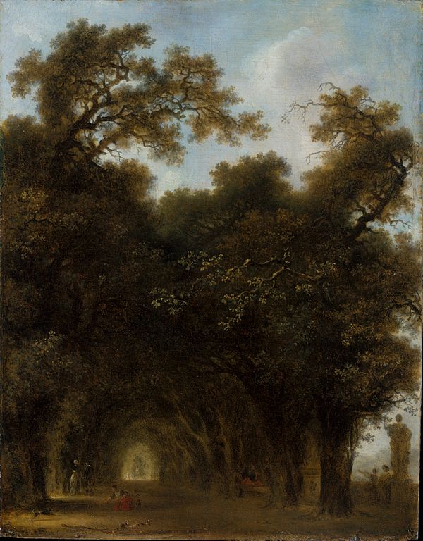 A Shaded Avenue probably 1773 Painting by Jean-Honore
