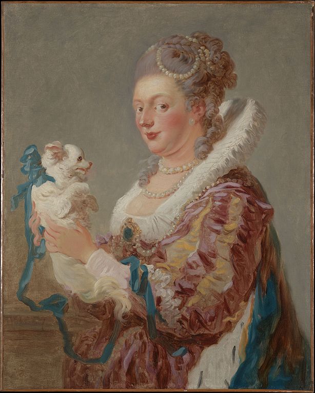 Portrait of a Woman with a Dog Painting by Jean-Honore