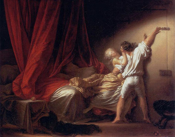 The Bolt (Le Verrou) c. 1778 Painting by Jean-Honore