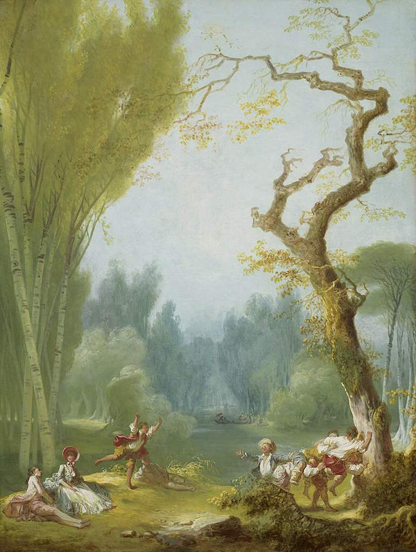 A Game of Horse and Rider Painting by Jean-Honore