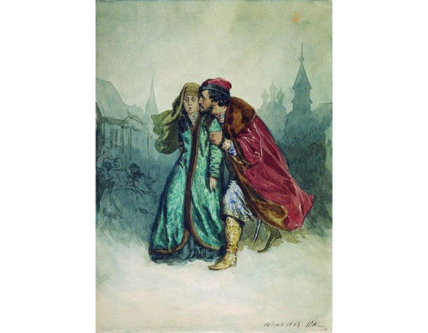 The Merchant Kalashnikov. Illustration for the poem by Mikhail Yuryevich Lermontov The Song of the Merchant Kalashn 