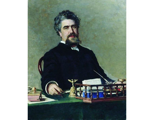 Portrait of engineer Ivan Yefgrafovich Adadurov, chairman of the Ryazan-Uralsk Railway Company from 1869 to 1884 an 