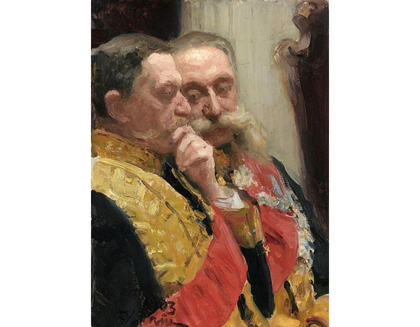 Portrait of members of State Council Ivan Logginovich Goremykin and Nikolai Nikolayevich Gerard 