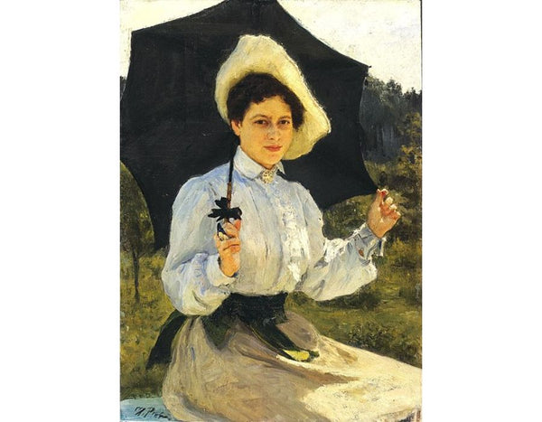 Portrait Of Nadezhda Repina The Artists Daughter 1900 
