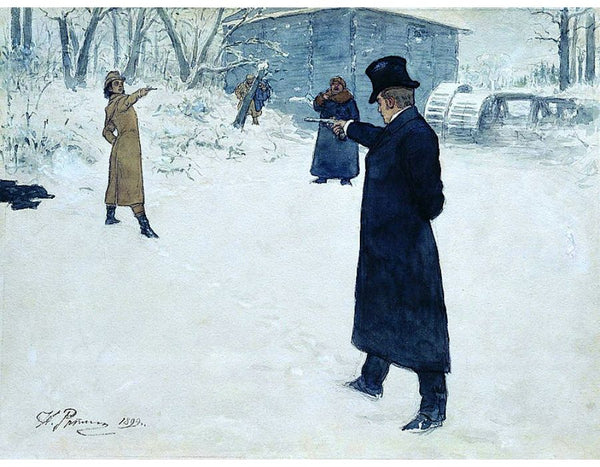 Eugene Onegin and Vladimir Lensky's duel 
