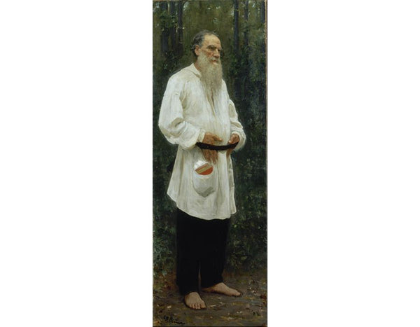 Leo Tolstoy barefoot 