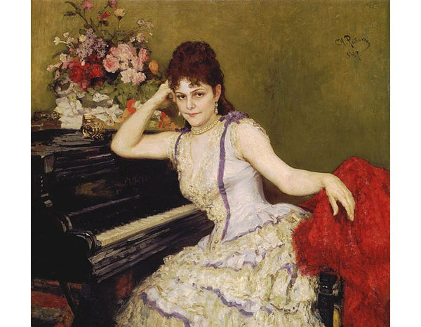 Portrait of pianist and professor of Saint-Petersburg Conservatory Sophie Menter 