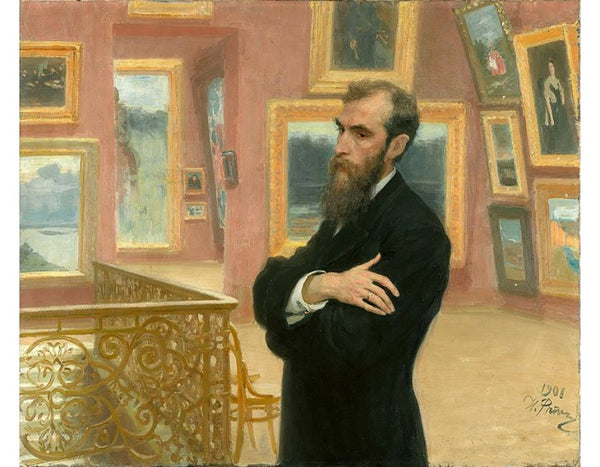 Portrait of Pavel Tretyakov (1832-98) in the Gallery, 1901 