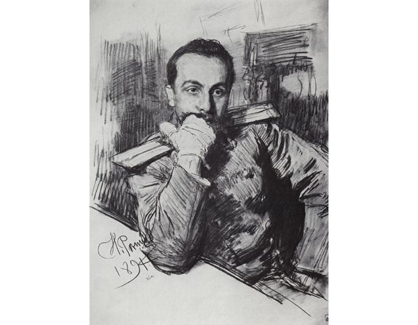 Portrait of writer Alexander Zhirkevich 1894 