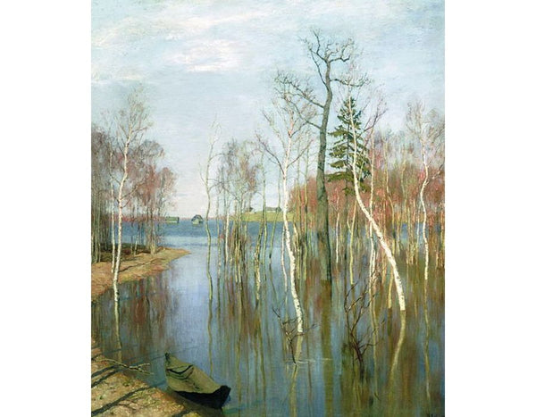 Spring, High Water, 1897 Painting by Isaac Ilyich Levitan